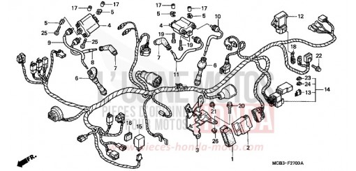 WIRE HARNESS XL650VY de 2000